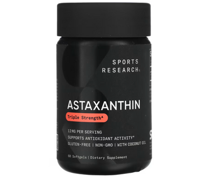 Astaxanthin, Triple Strength, 12 mg, 60 Softgels