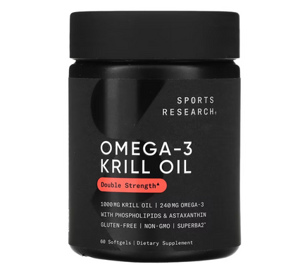 Omega-3 Krill Oil, Double Strength, 1,000 mg, 60 Softgels