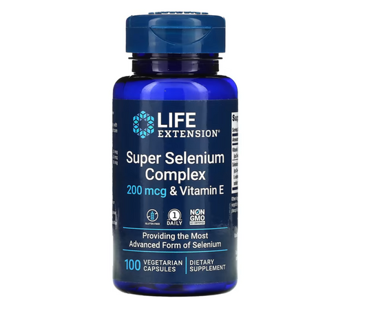 Super Selenium Complex & Vitamin E, 200 mcg, 100 Vegetarian Capsules