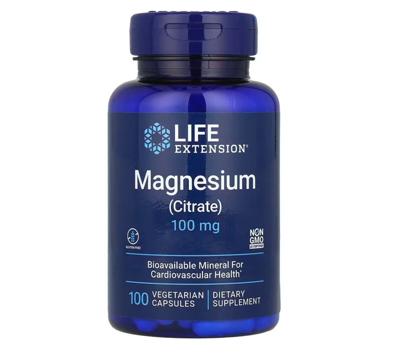 Magnesium (Citrate), 100 mg, 100 Vegetarian Capsules