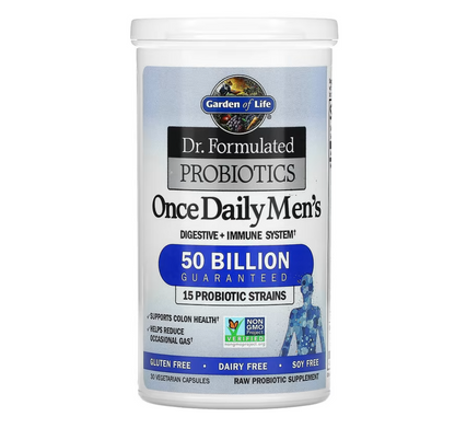 Dr. Formulated Probiotics, Once Daily Men's, 50 Billion, 30 Vegetarian Capsules