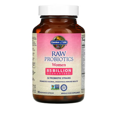 RAW Probiotics, Women, 85 Billion, 90 Vegetarian Capsules (28.33 Billion Live Cultures per Capsule)