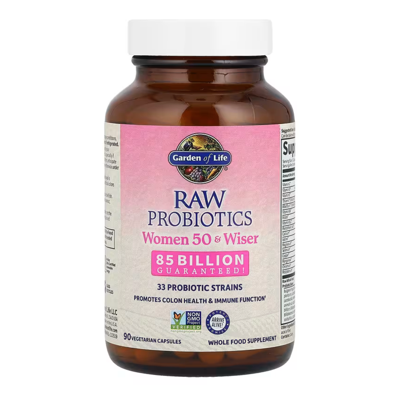 RAW Probiotics, Women 50 & Wiser, 90 Vegetarian Capsules